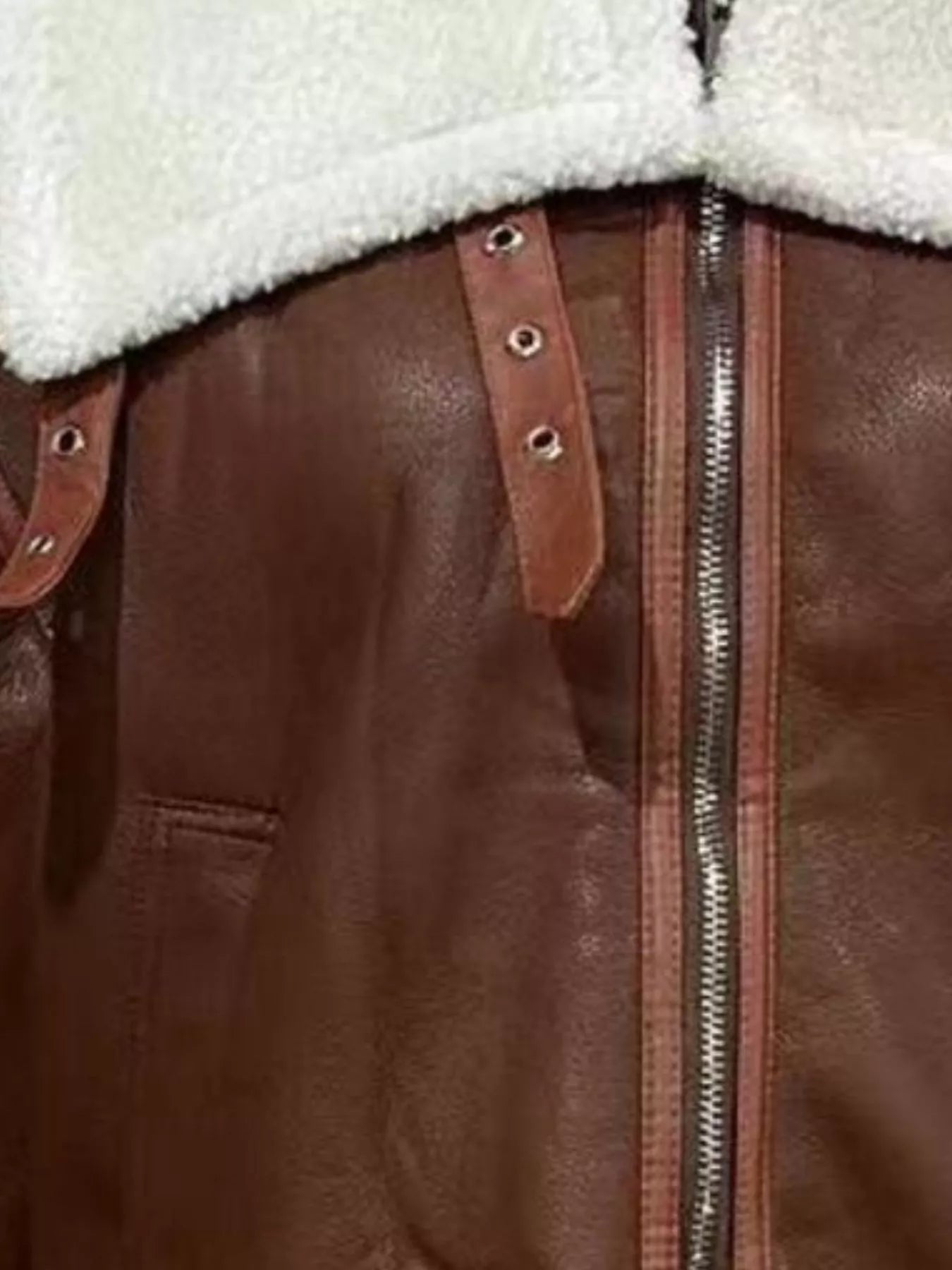 Veste zippée en shearling de première qualité