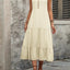 Decorative Button Notched Sleeveless Dress