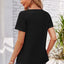 Decorative Button Scoop Neck T-Shirt - Korvel