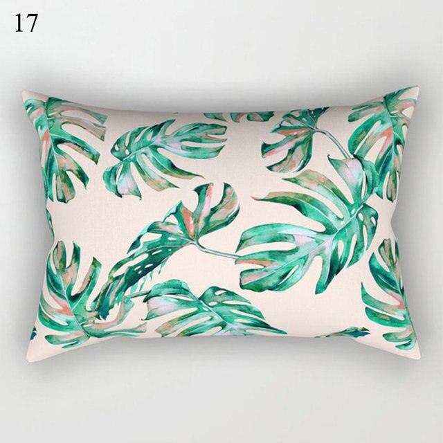 Housse de coussin décorative à motifs tropicaux