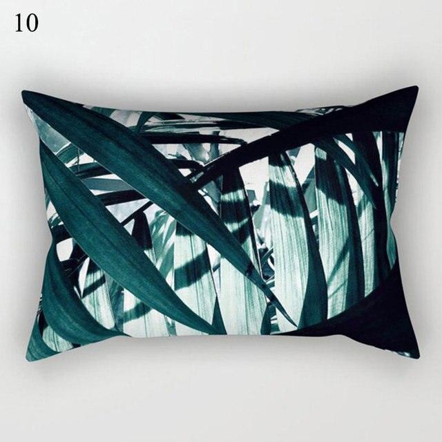 Housse de coussin décorative à motifs tropicaux