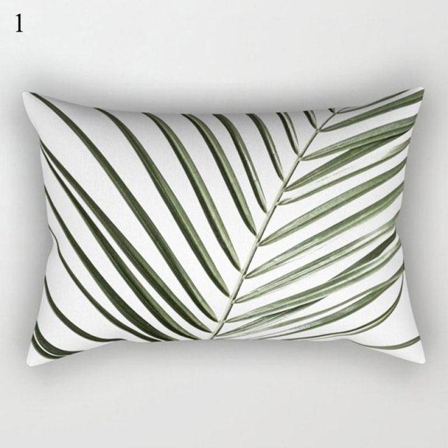 Housse de coussin décorative à motifs tropicaux