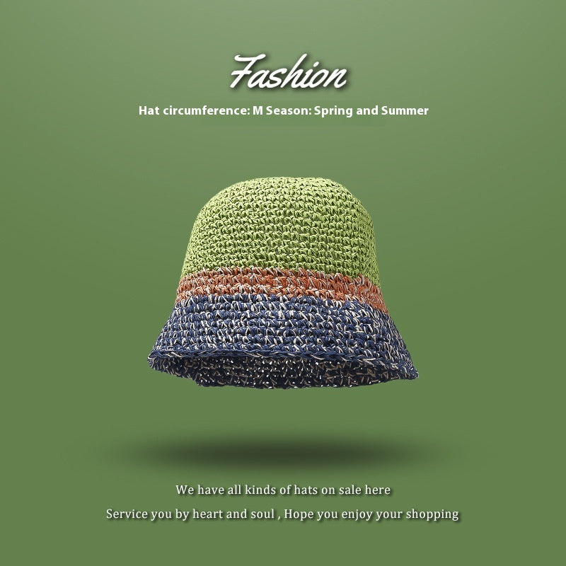 Beach Green Sun Hat - Stylish & Foldable for Summer