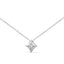 Collar con colgante en forma de cometa de diamante princesa de oro amarillo de 10 quilates