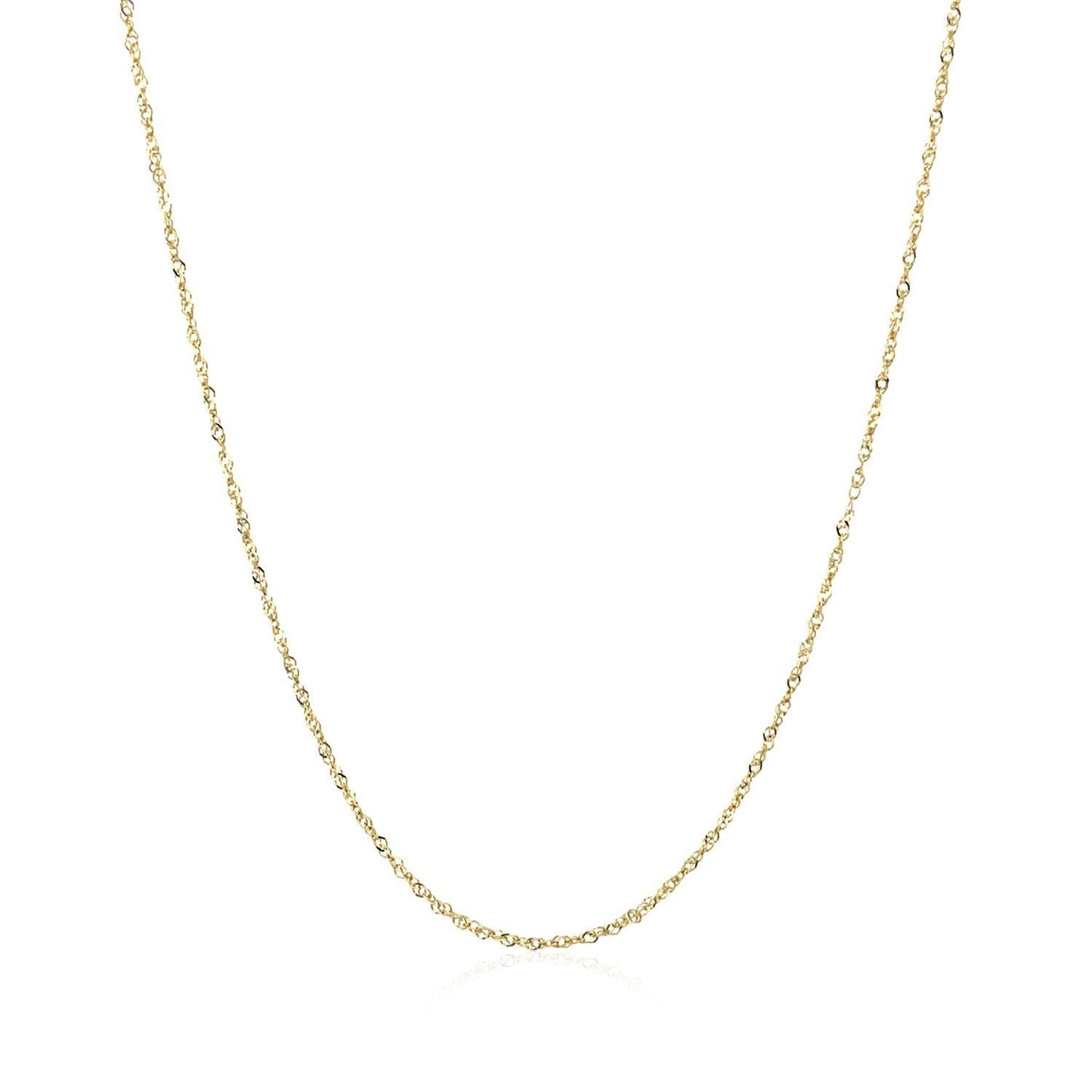 Chaîne Singapore en Or Jaune 14k - 0,8 mm