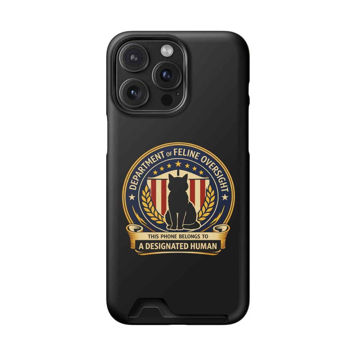 Funda MagSafe para iPhone del Departamento de Supervisión Felina - Edición Humano Designado