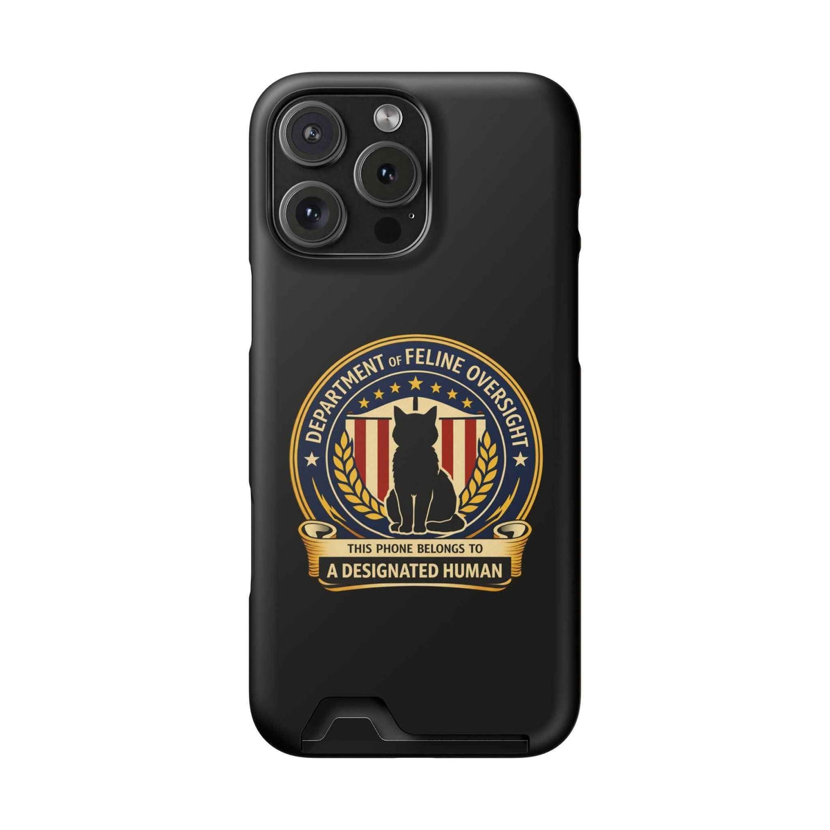 Funda MagSafe para iPhone del Departamento de Supervisión Felina - Edición Humano Designado