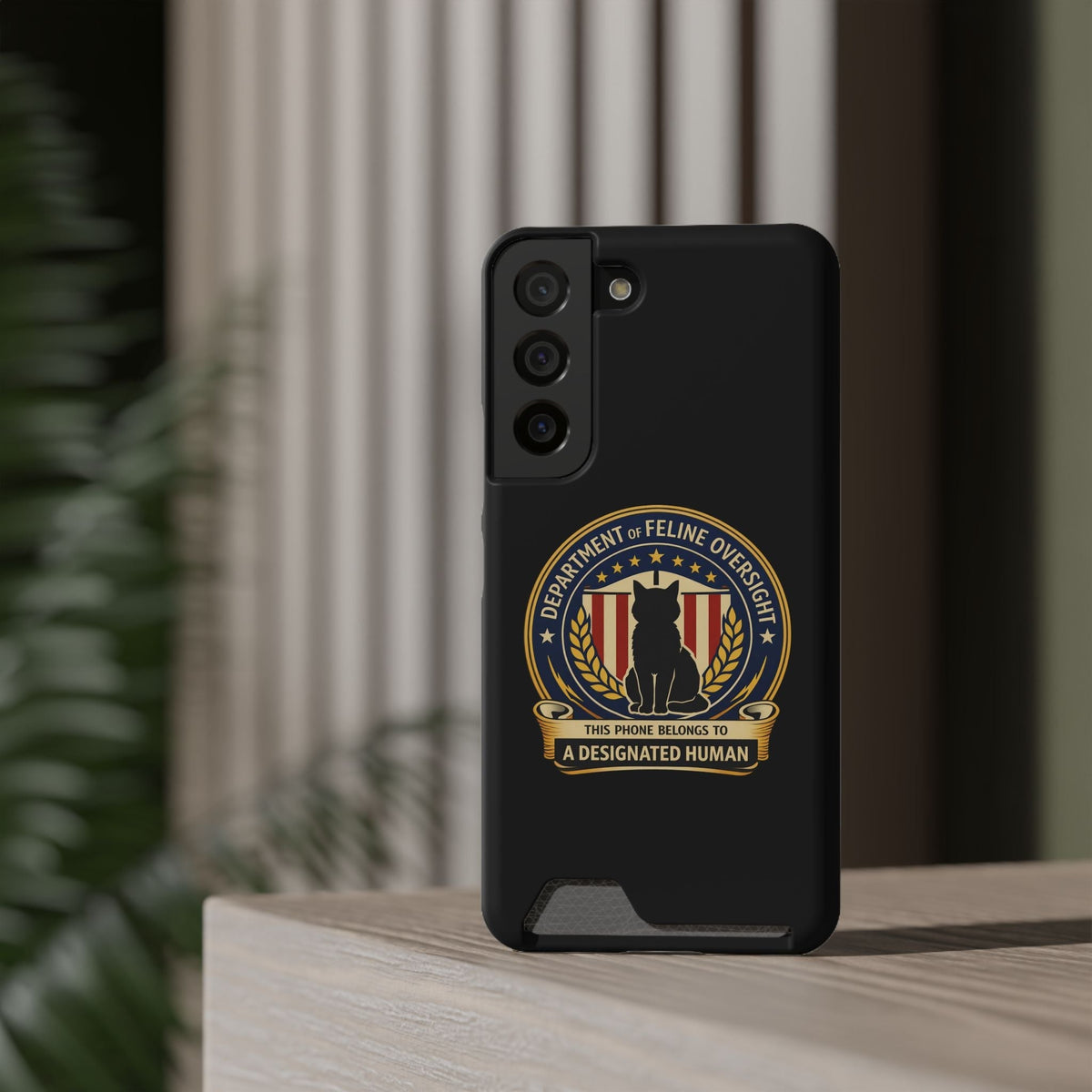 Coque Samsung du Département de la Surveillance Féline — Édition Humain Désigné