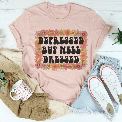 Camiseta deprimida pero bien vestida