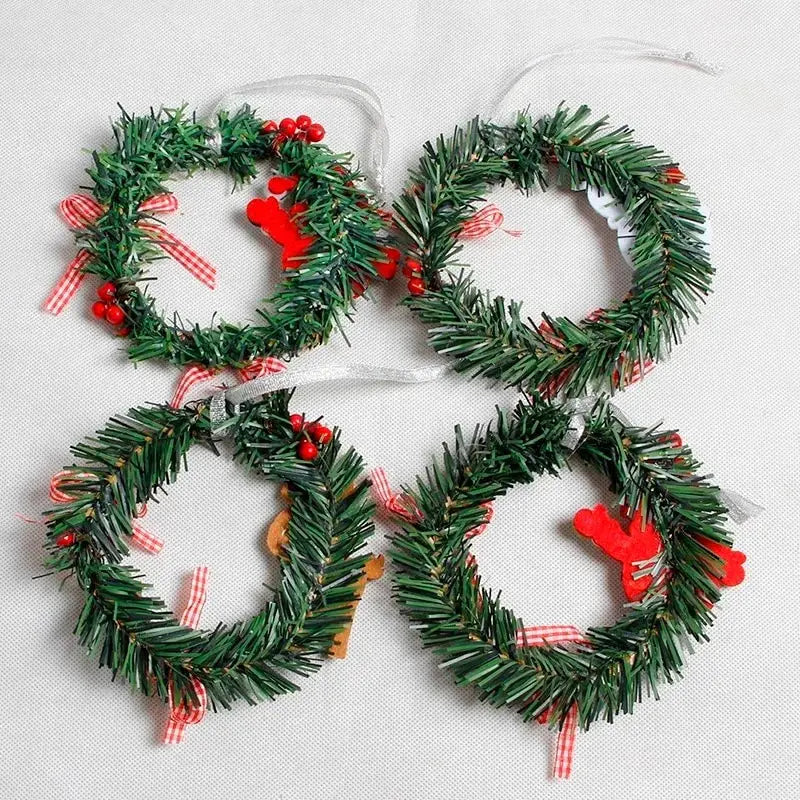 Corona de Navidad de Madera Rústica