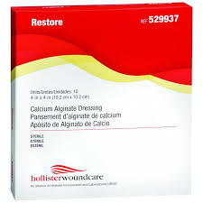 Pansement en alginate de calcium Restore 4" x 4" - 10 pièces
