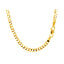 Collar de cadena curb de oro amarillo de 10k de 2.4mm