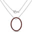 3.52 Carat Genuine Garnet .925 Sterling Silver Pendant