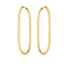 Pendientes de aro grandes de papel clip sin fin de oro amarillo de 14k