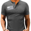 Men's American Flag Short Sleeve Henley Top