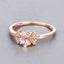 Bague de fiançailles en morganite et diamant de 0,46 carat en or rose 14K