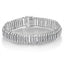 Bracelet de tennis en or blanc 14K avec 5,0 carats de diamants en forme de S