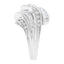 Bague de fiançailles en diamant cannelé en or blanc 10K - Taille 7