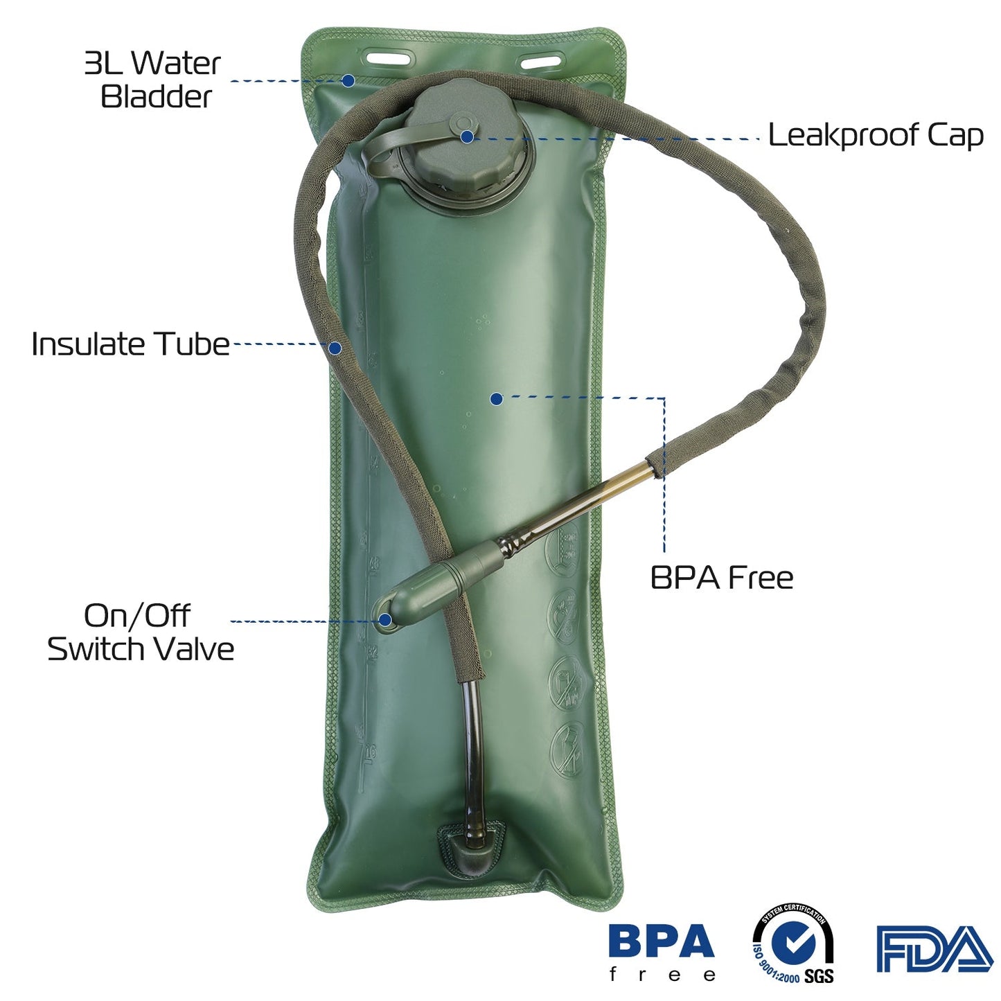 GBruno Sac d'hydratation tactique 3L