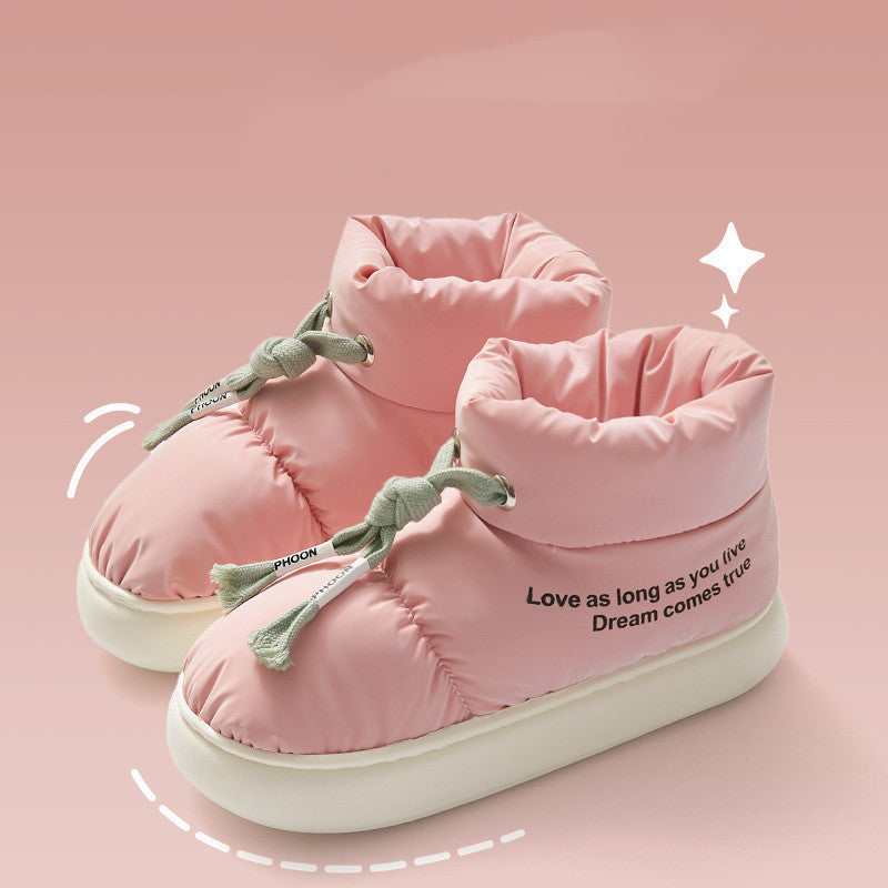 Bottes de neige en peluche imperméables pour femmes