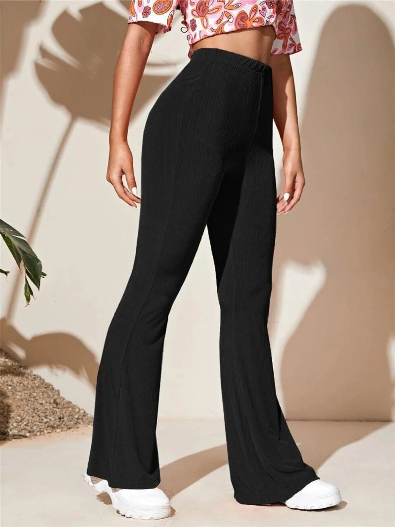 Full Size High-Waist Flare Active Pants
