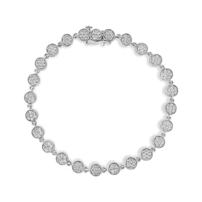 Bracelet en lien en diamant en argent sterling 0,925 - 7,25"