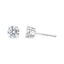 Boucles d'oreilles en diamant solitaire en or blanc 14K cultivé en laboratoire
