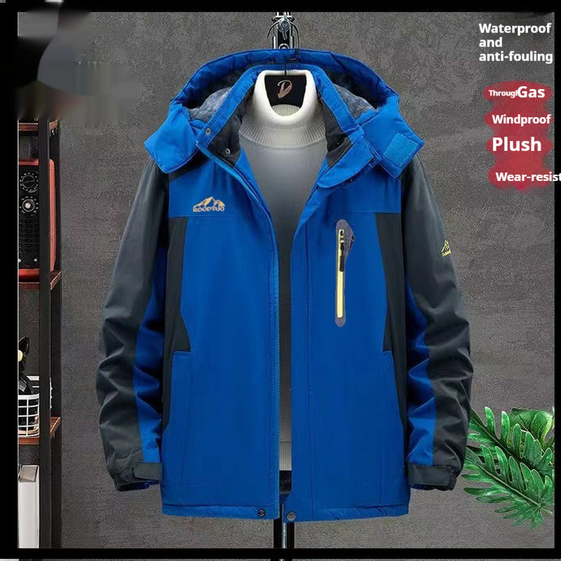 Men's Thick Velvet Waterproof Windproof Sport Jacket