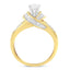 Bague de fiançailles en diamant en or bicolore 14K - Taille 6