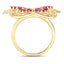 Bague de fiançailles en rubis véritable de 3,08 carats en argent sterling .925