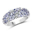 1.48 Carat Genuine Tanzanite Sterling Silver Engagement Ring