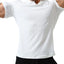 Men's Plus Size Notched Short Sleeve T-Shirt