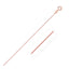 Chaîne en or rose 14k à maillons en blé coupés en diamant - 0,6 mm
