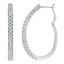 10KT White Gold Diamond Hoop Earrings - 1 cttw