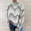 Elegant Christmas Abstract Print Cardigan for Women