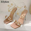 Tacones Transparentes con Cadena de Cristal