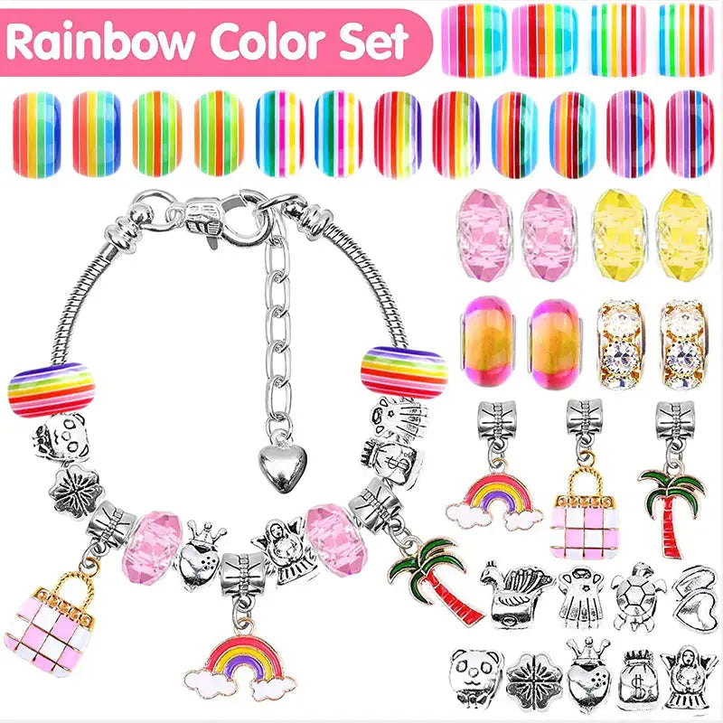 Kit de Charms de Joyería Navideña - Set DIY de 112 Piezas