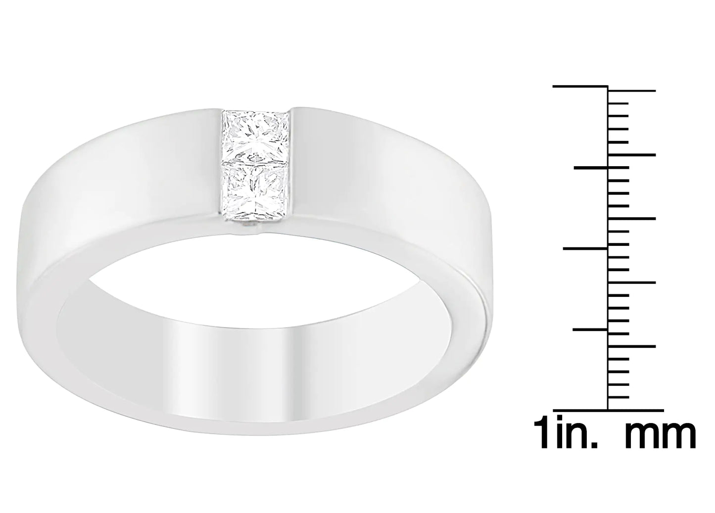 Men's 14K White Gold 1/4 ct. TDW Diamond Channel Band Ring