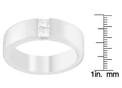 Men's 14K White Gold 1/4 ct. TDW Diamond Channel Band Ring