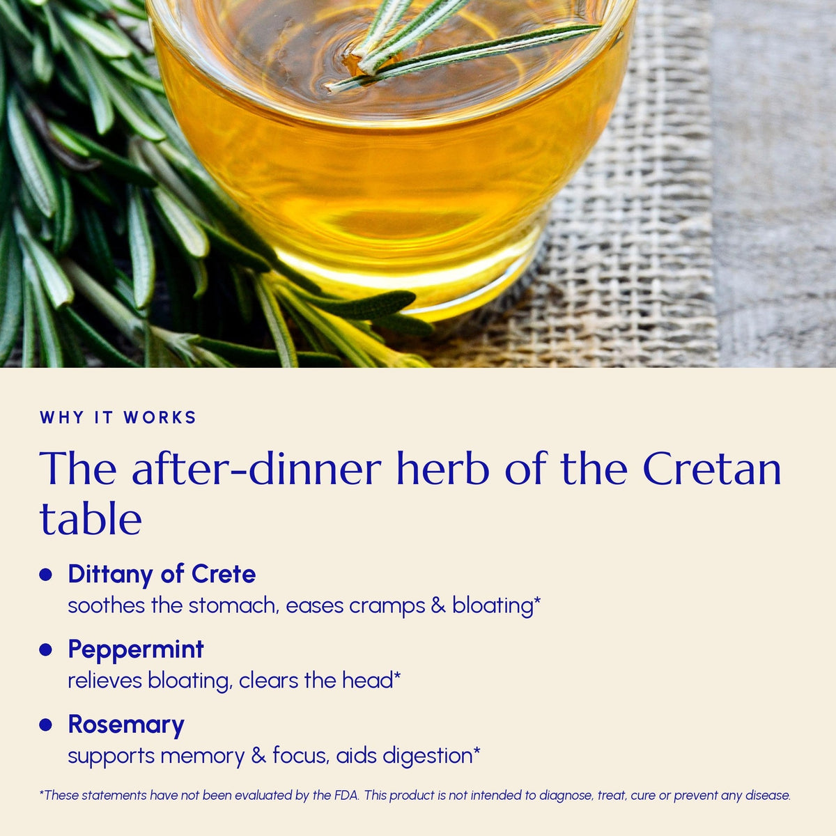 Digestion Tea – Dittany of Crete, Peppermint & Rosemary Blend