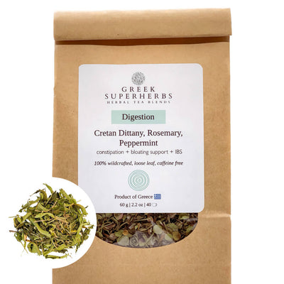Digestion Tea – Dittany of Crete, Peppermint & Rosemary (Greek Herbal Blend)