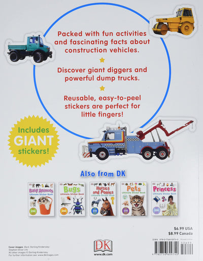 Construction Adventure Sticker Book: Diggers & Dumpers with 60+ Reusable Stickers - Korvel