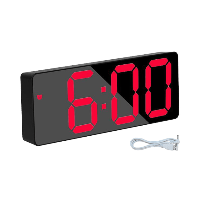 Reloj Despertador Digital Premium con Doble Alarma y Cargador USB