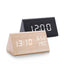Elegant LED Wooden Alarm Clock with Temperature & Humidity Display - Korvel
