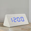 Elegant LED Wooden Alarm Clock with Temperature & Humidity Display - Korvel