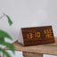 Elegant LED Wooden Alarm Clock with Temperature & Humidity Display - Korvel