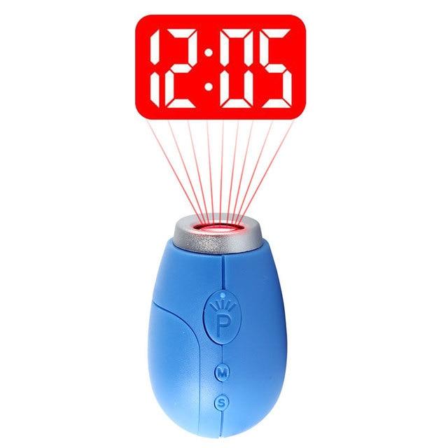 Digital Time Projection Clock Mini LED Clock With Time Projection Wake Up Light Alarm Clock for Heavy Sleeper Portable Digital Watch Night Light Magic Projector Clock - Korvel