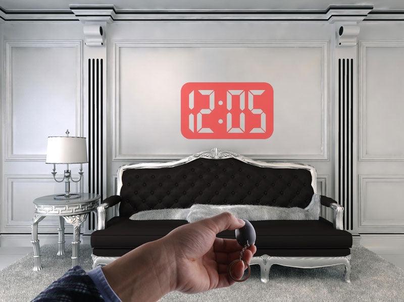 Digital Time Projection Clock Mini LED Clock With Time Projection Wake Up Light Alarm Clock for Heavy Sleeper Portable Digital Watch Night Light Magic Projector Clock - Korvel