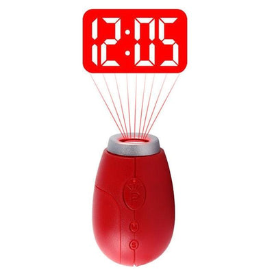 Digital Time Projection Clock Mini LED Clock With Time Projection Wake Up Light Alarm Clock for Heavy Sleeper Portable Digital Watch Night Light Magic Projector Clock - Korvel