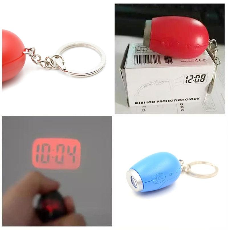 Digital Time Projection Clock Mini LED Clock With Time Projection Wake Up Light Alarm Clock for Heavy Sleeper Portable Digital Watch Night Light Magic Projector Clock - Korvel